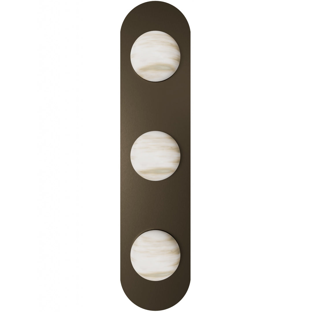 Sedona Alabaster 3-CCT LED Wall Sconce in Alabaster/Aged Brass by Avenue Lighting