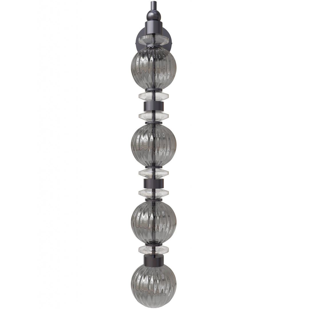 Avra LED Wall Sconce in Black/Smoked Glass by Avenue Lighting