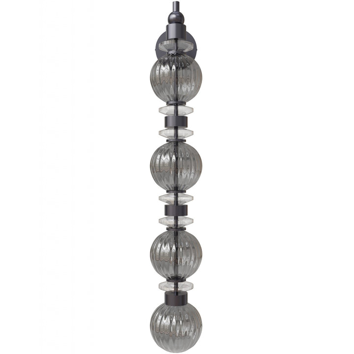 Avra LED Wall Sconce in Black/Smoked Glass by Avenue Lighting