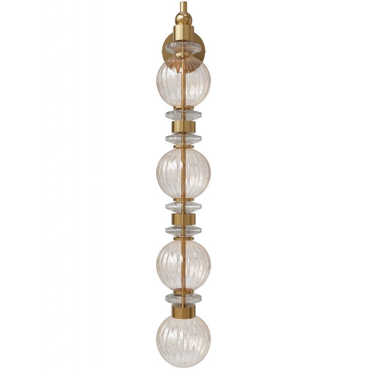 Avra LED Wall Sconce in Aged Brass/Clear Glass by Avenue Lighting