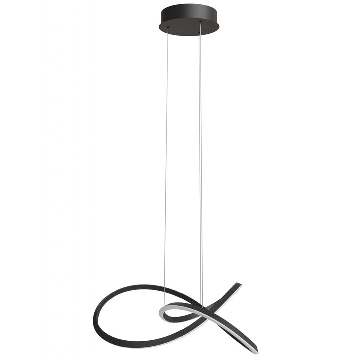 Windsor Spiral Ring 5-CCT LED Pendant in Black by Avenue Lighting
