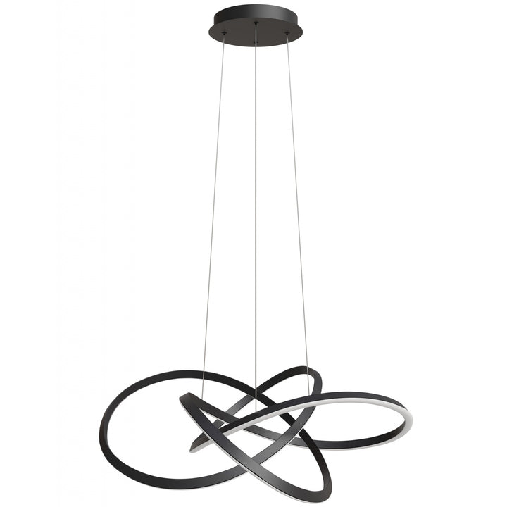 Windsor Spiral Ring 5-CCT LED Pendant in Black by Avenue Lighting