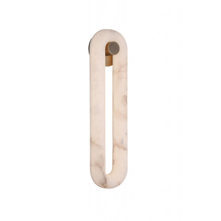 Sedona Soft Oval Loop Alabaster LED Wall Sconce, 24"H, by Avenue Lighting