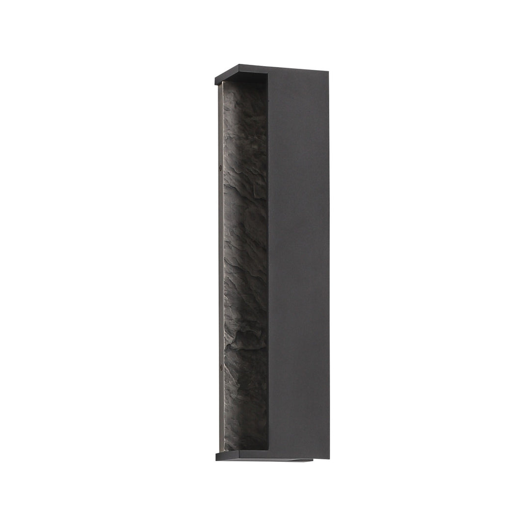 Avenue Outdoor Open Side Panel 3-CCT LED Wall Sconce with Textured Grey, 19"H, by Avenue Lighting