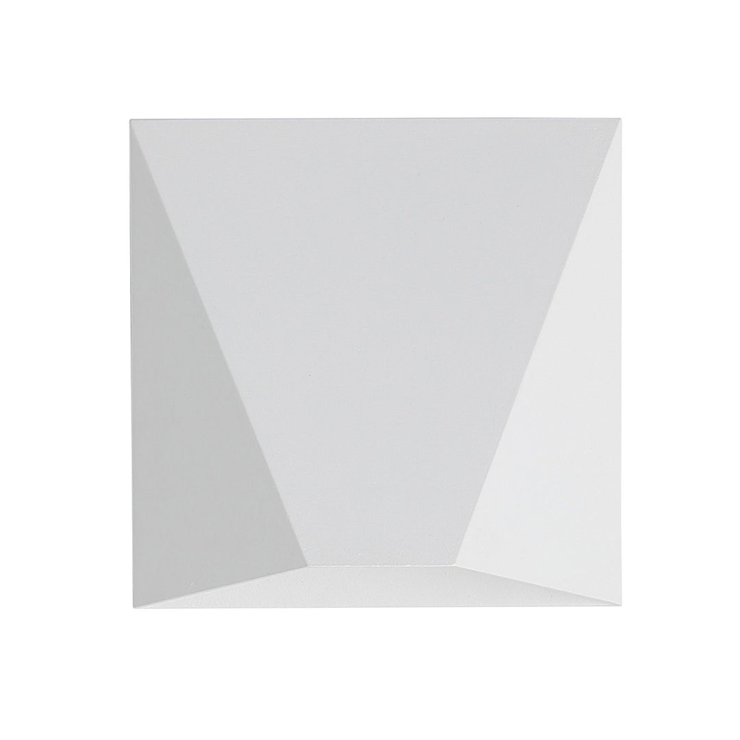 Avenue Outdoor Geometric Up/Down 3-CCT LED Wall Sconce in White by Avenue Lighting