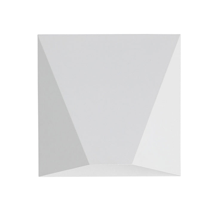 Avenue Outdoor Geometric Up/Down 3-CCT LED Wall Sconce in White by Avenue Lighting