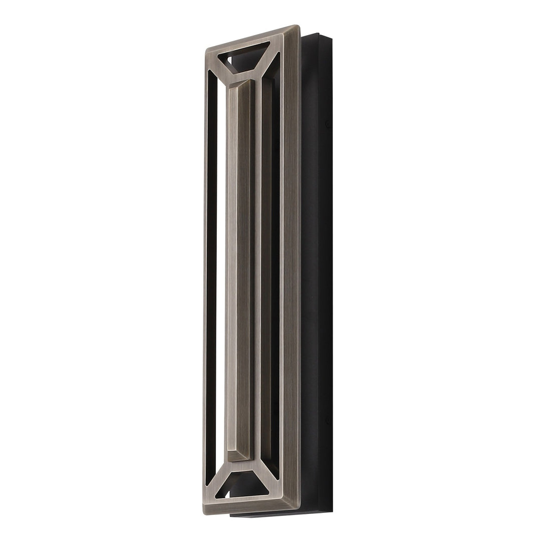 Avenue Outdoor 3-CCT LED Wall Sconce with Bronze Grid Cover, 19"H, by Avenue Lighting
