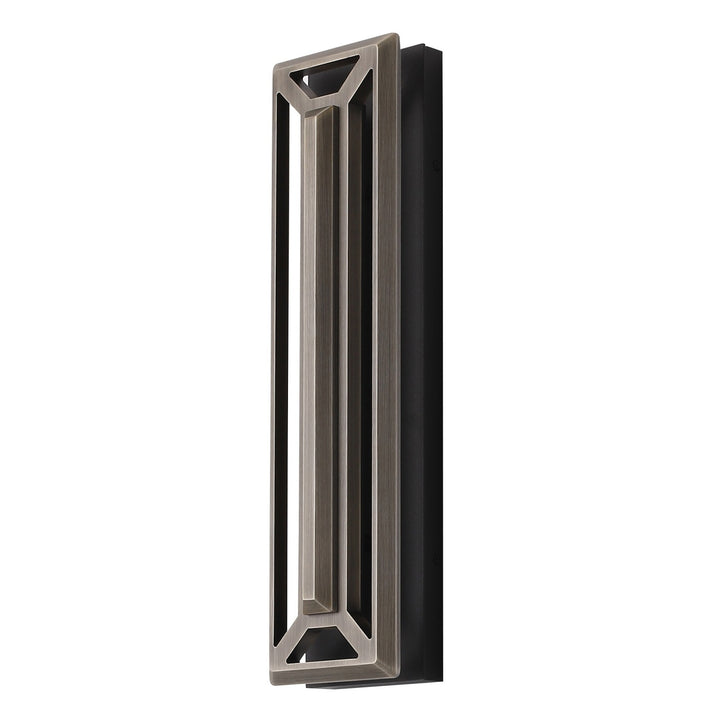 Avenue Outdoor 3-CCT LED Wall Sconce with Bronze Grid Cover, 19"H, by Avenue Lighting