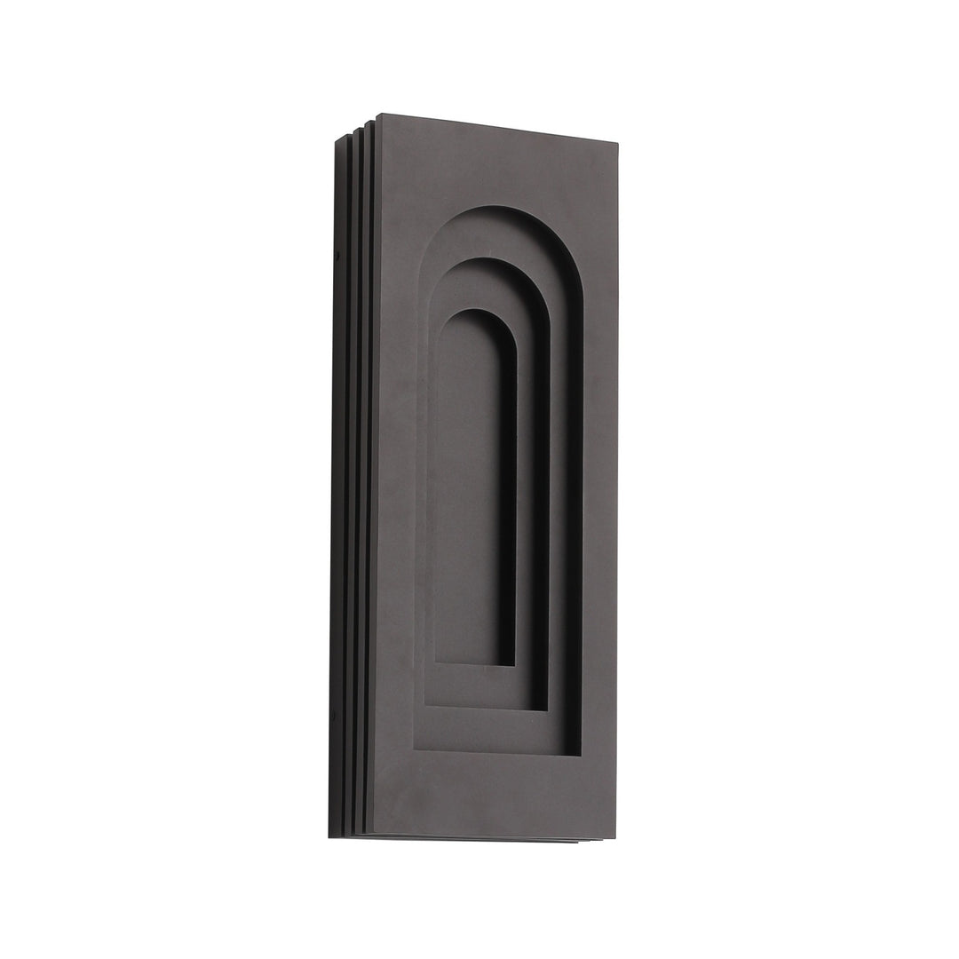 Avenue Outdoor 3-CCT LED Rectangular Curved Top Wall Sconce, 24"H, by Avenue Lighting