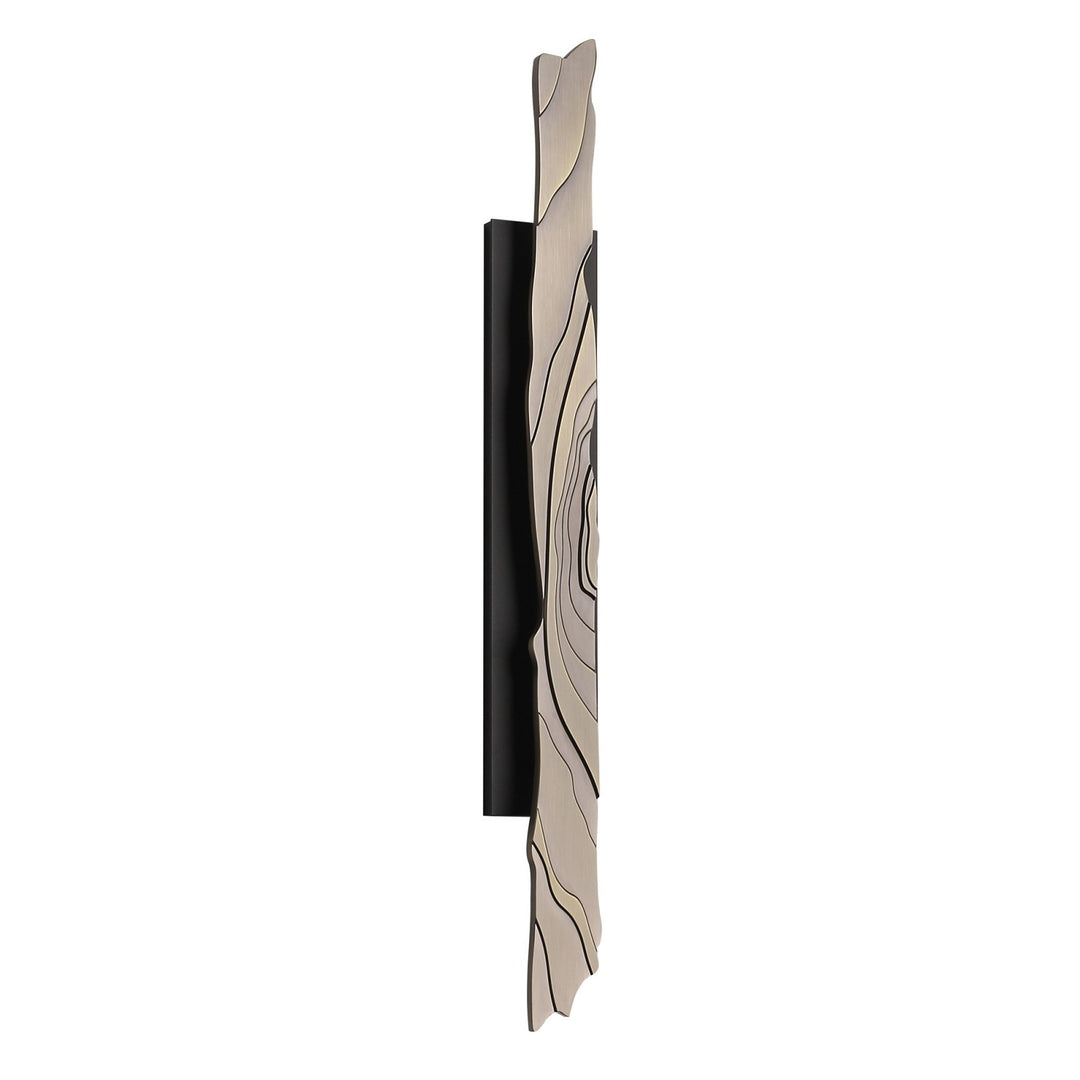 Avenue Outdoor Textured 3-CCT LED Wall Sconce with Faux Gold Woodgrain, 40"H, by Avenue Lighting
