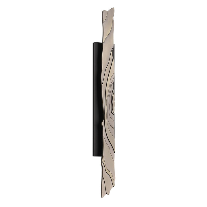Avenue Outdoor Textured 3-CCT LED Wall Sconce with Faux Gold Woodgrain, 40"H, by Avenue Lighting