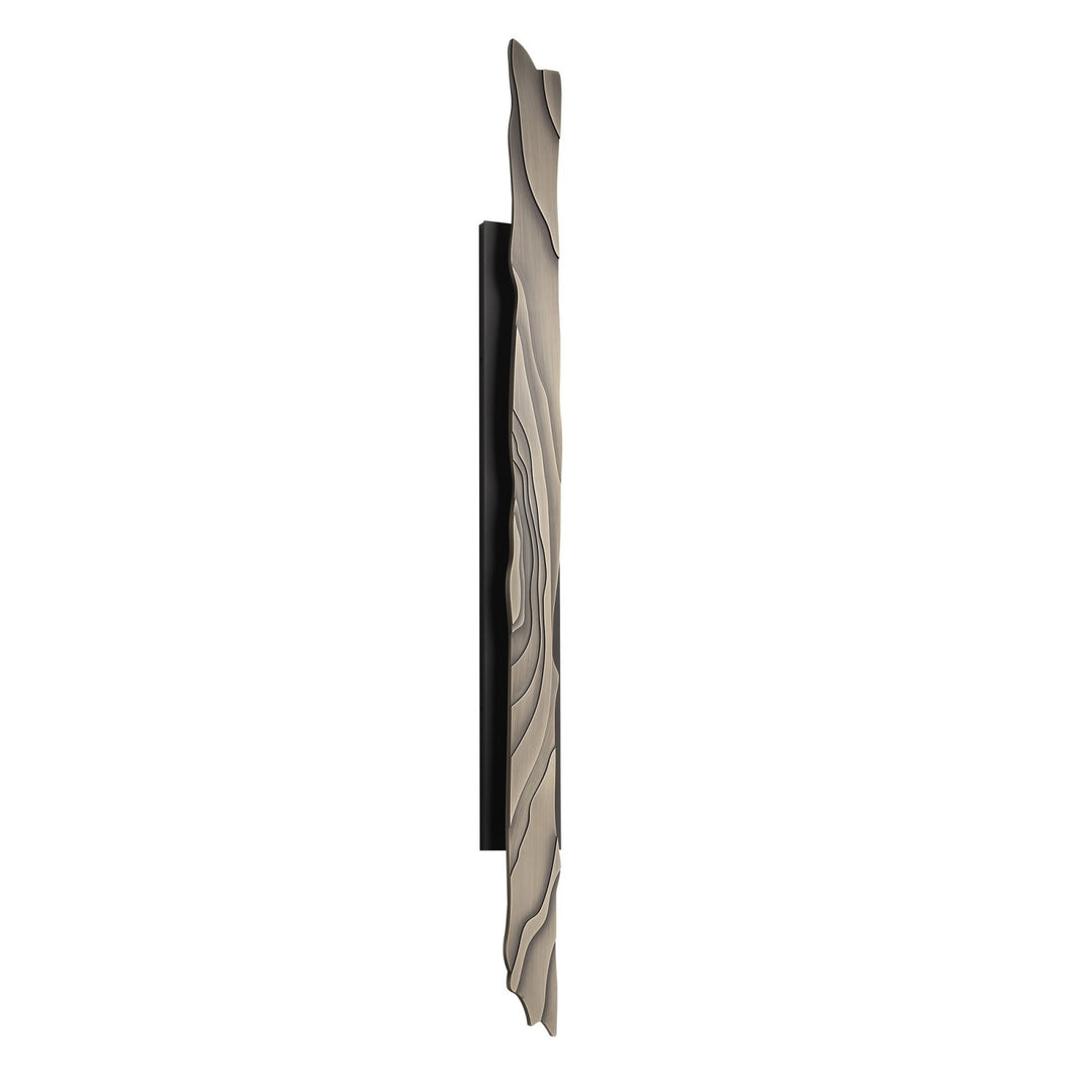 Avenue Outdoor Textured 3-CCT LED Wall Sconce with Faux Gold Woodgrain, 56"H, by Avenue Lighting