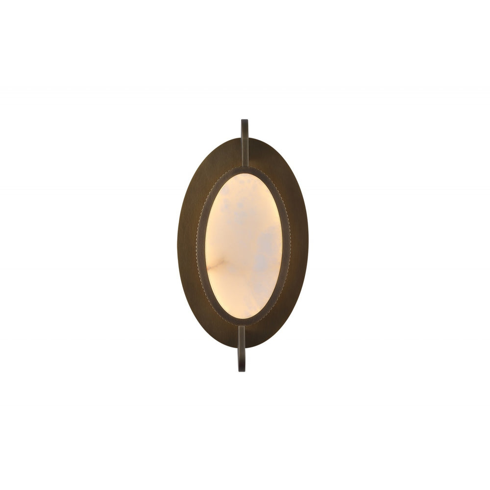 Mayfair Oval Alabaster LED Wall Sconce by Avenue Lighting - view 2
