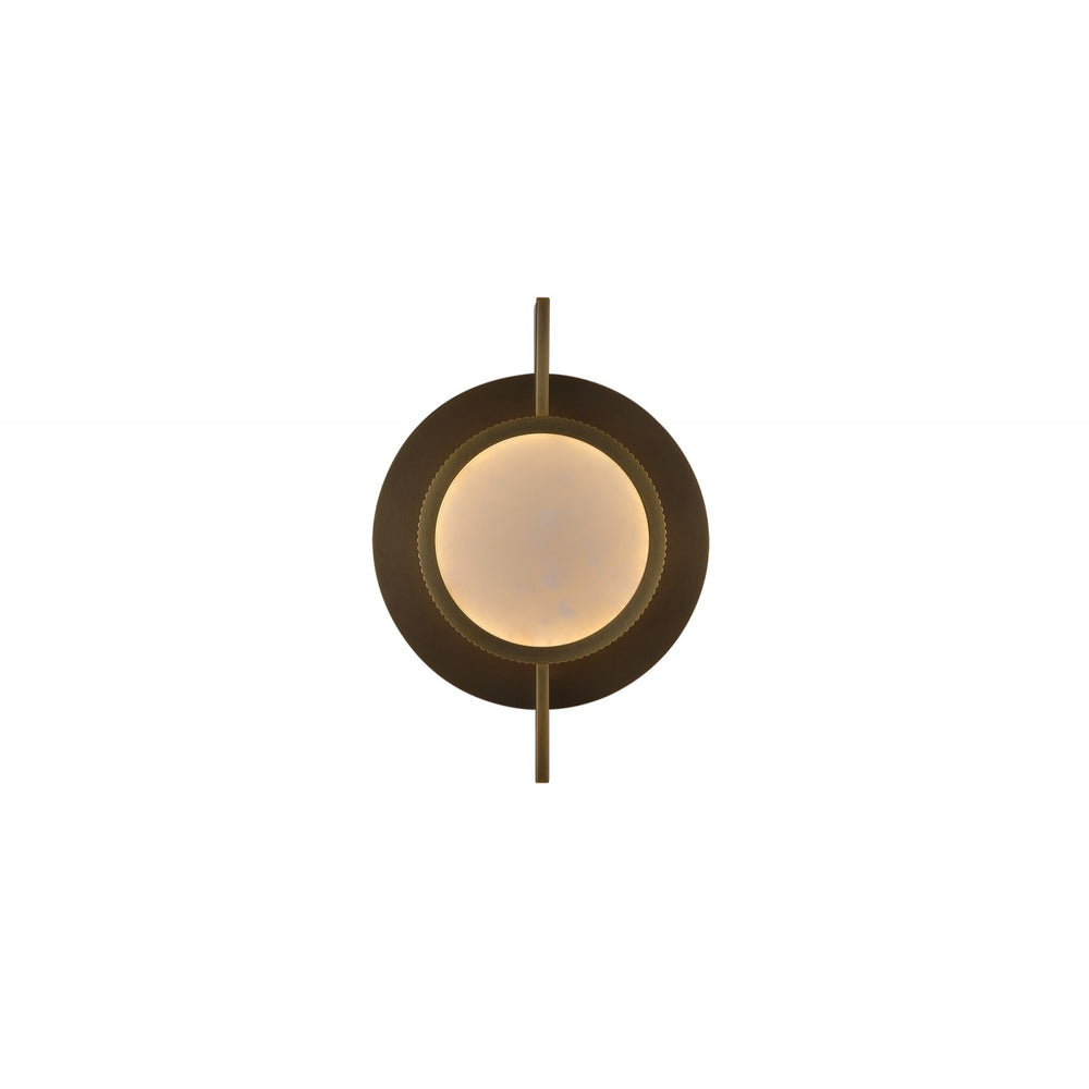 Mayfair Round Alabaster LED Wall Sconce by Avenue Lighting - view 2