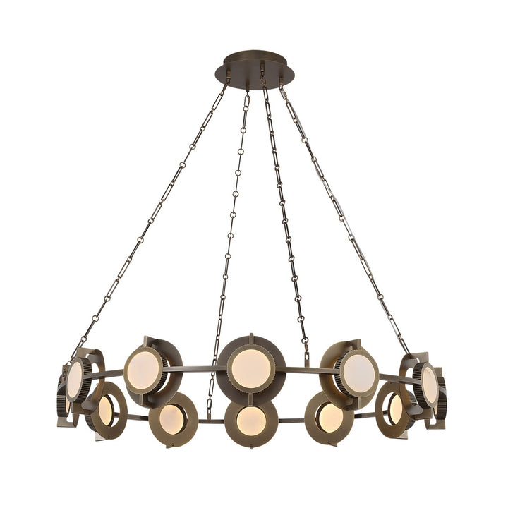 Mayfair Round Alabaster Chandelier, 12-Light 43.5"W, by Avenue Lighting