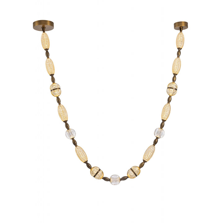 Dubai Glass Strand LED Pendant, 146"L, by Avenue Lighting