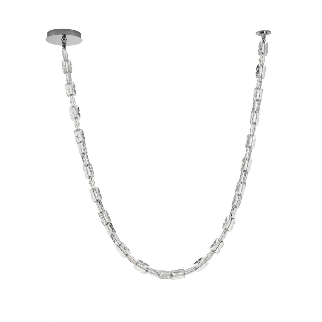 Monarch Clear Acrylic Strand LED Pendant, 158"L, by Avenue Lighting