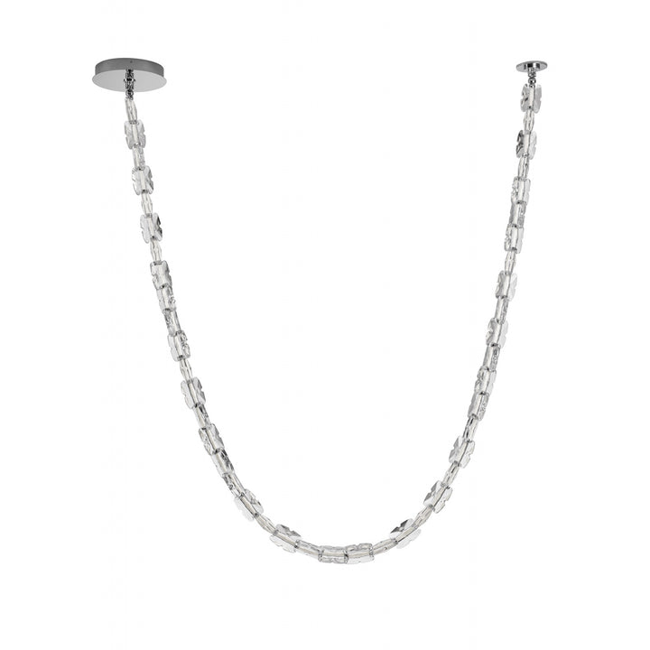 Monarch Clear Acrylic Strand LED Pendant, 158"L, by Avenue Lighting