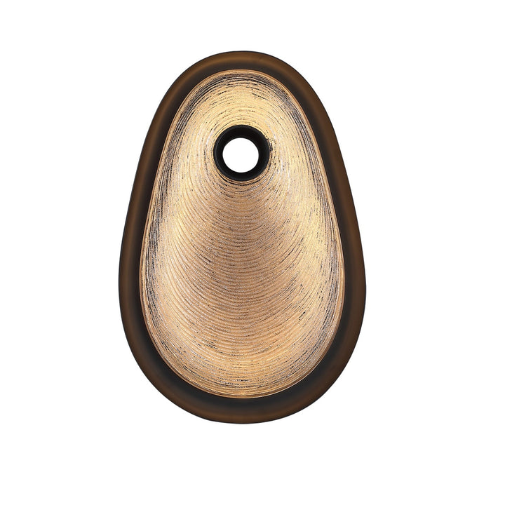 Palmea Oval Smoked Glass LED Wall Sconce, 16"H, by Avenue Lighting