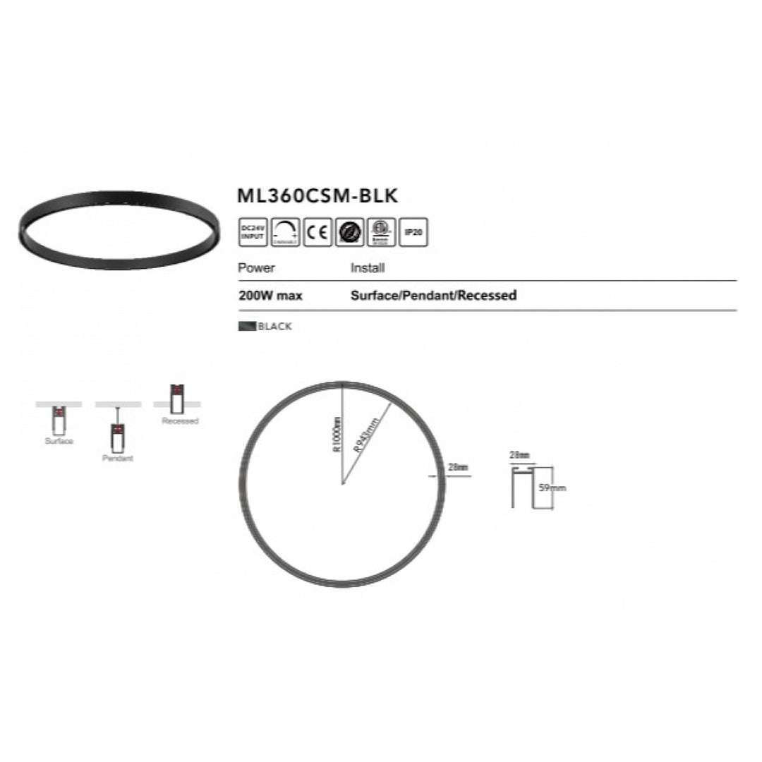 Magnetix Circle Track 200-Watts Max by Avenue Lighting - view 2
