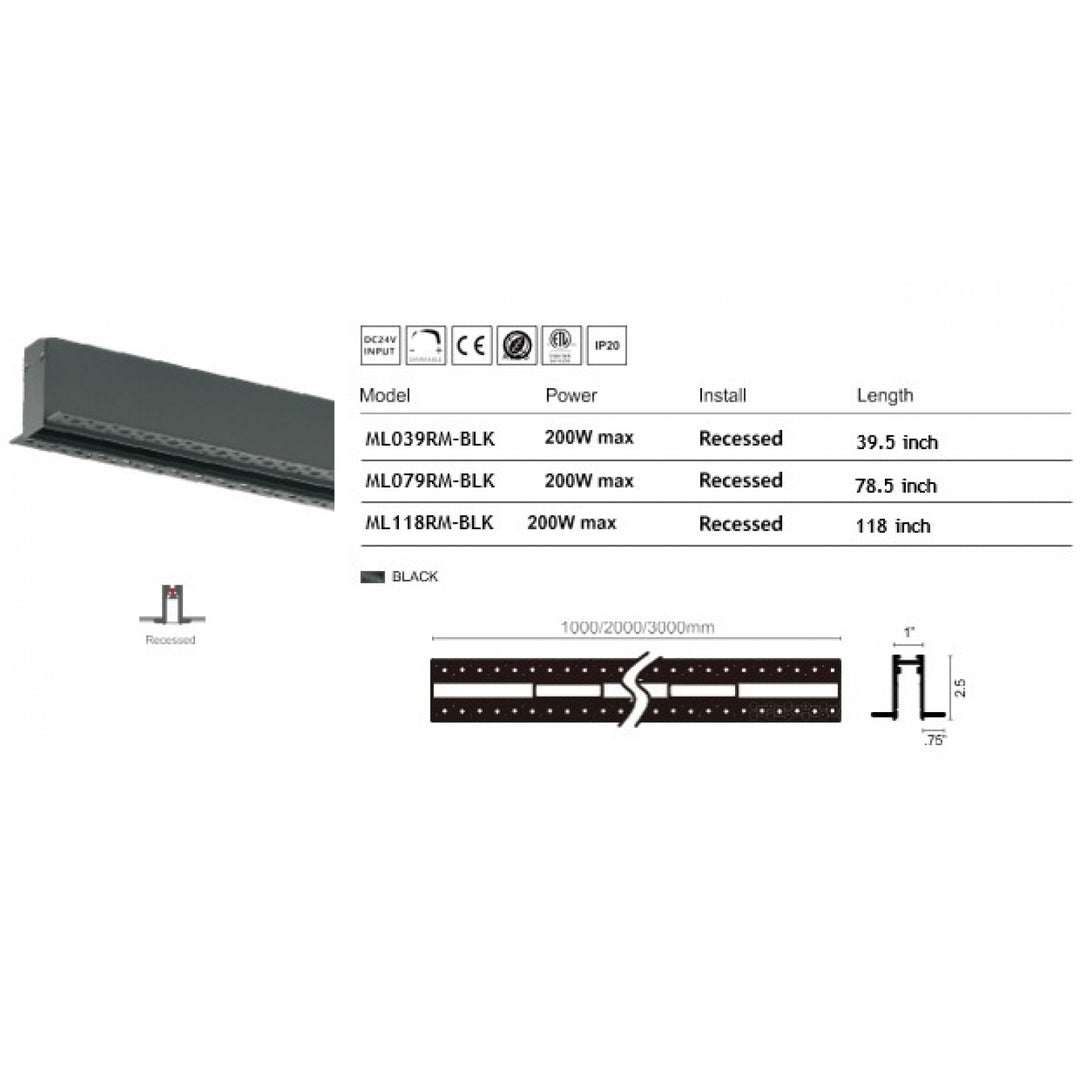 Magnetix Recess Track 200-Watts Max by Avenue Lighting - view 3