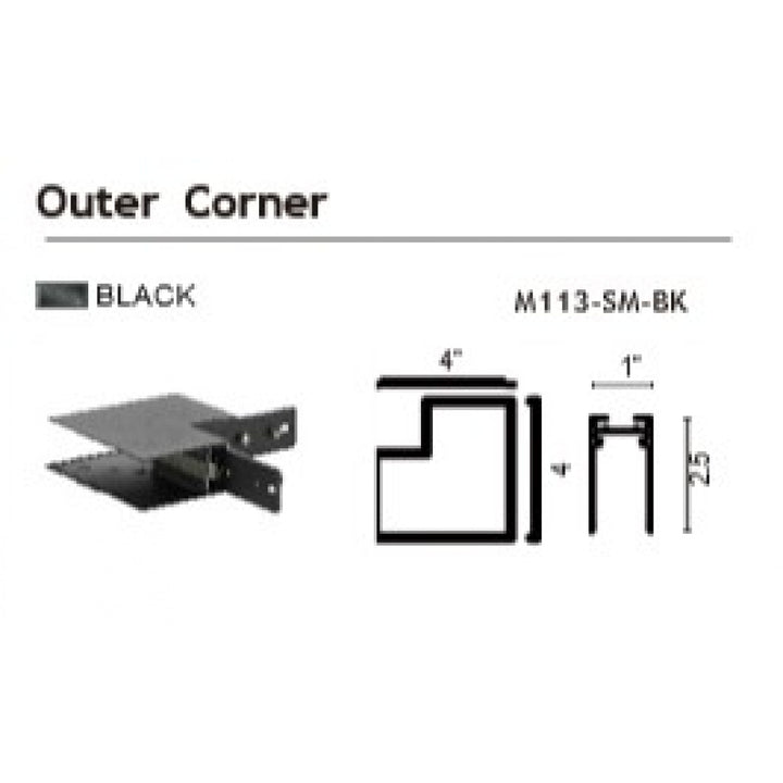 Magnetix Surface Mount Outer Corner by Avenue Lighting - view 2
