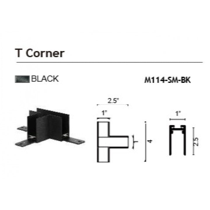 Magnetix Surface Mount T-Corner by Avenue Lighting - view 2
