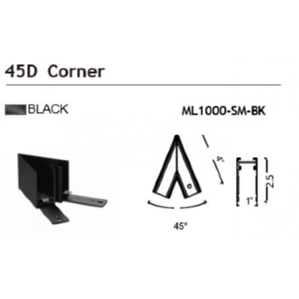 Magnetix Surface Mount 45-Degree Corner by Avenue Lighting - view 2