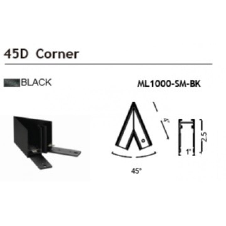 Magnetix Surface Mount 45-Degree Corner by Avenue Lighting - view 2