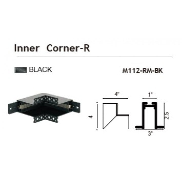 Magnetix Recess Mount Inner Corner by Avenue Lighting - view 2