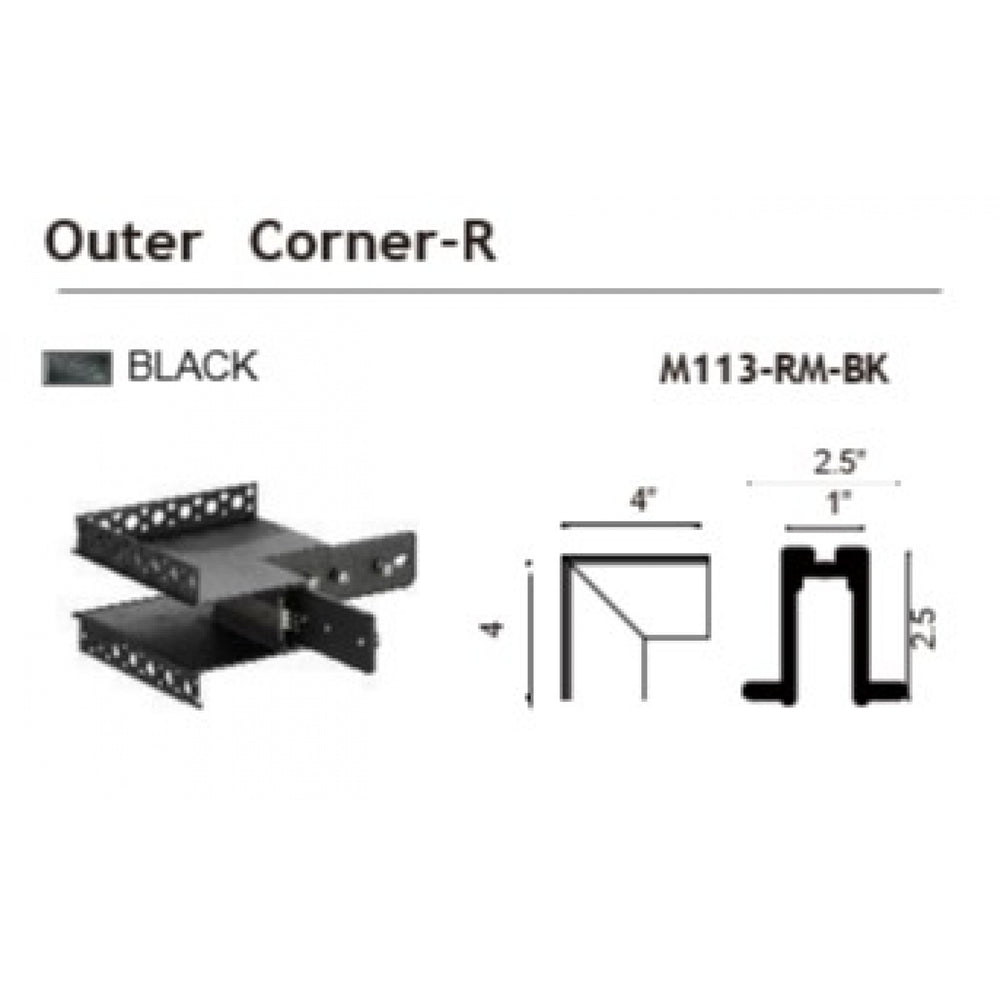 Magnetix Recess Mount Outer Corner by Avenue Lighting - view 2