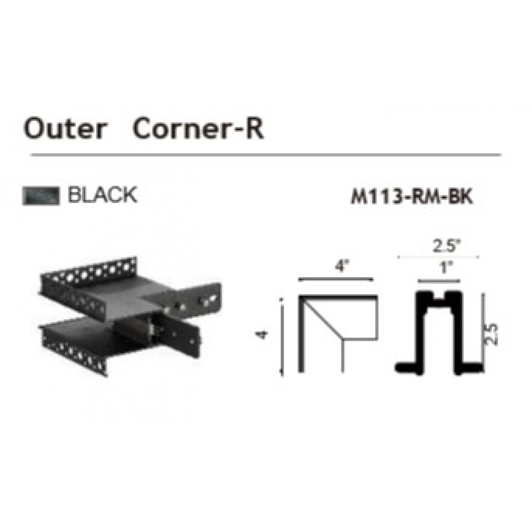 Magnetix Recess Mount Outer Corner by Avenue Lighting - view 2