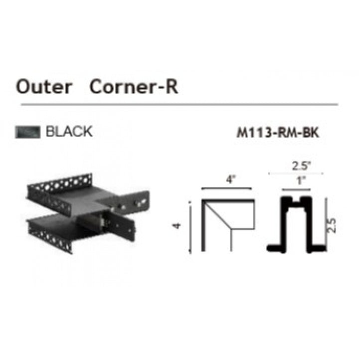 Magnetix Recess Mount Outer Corner by Avenue Lighting - view 2