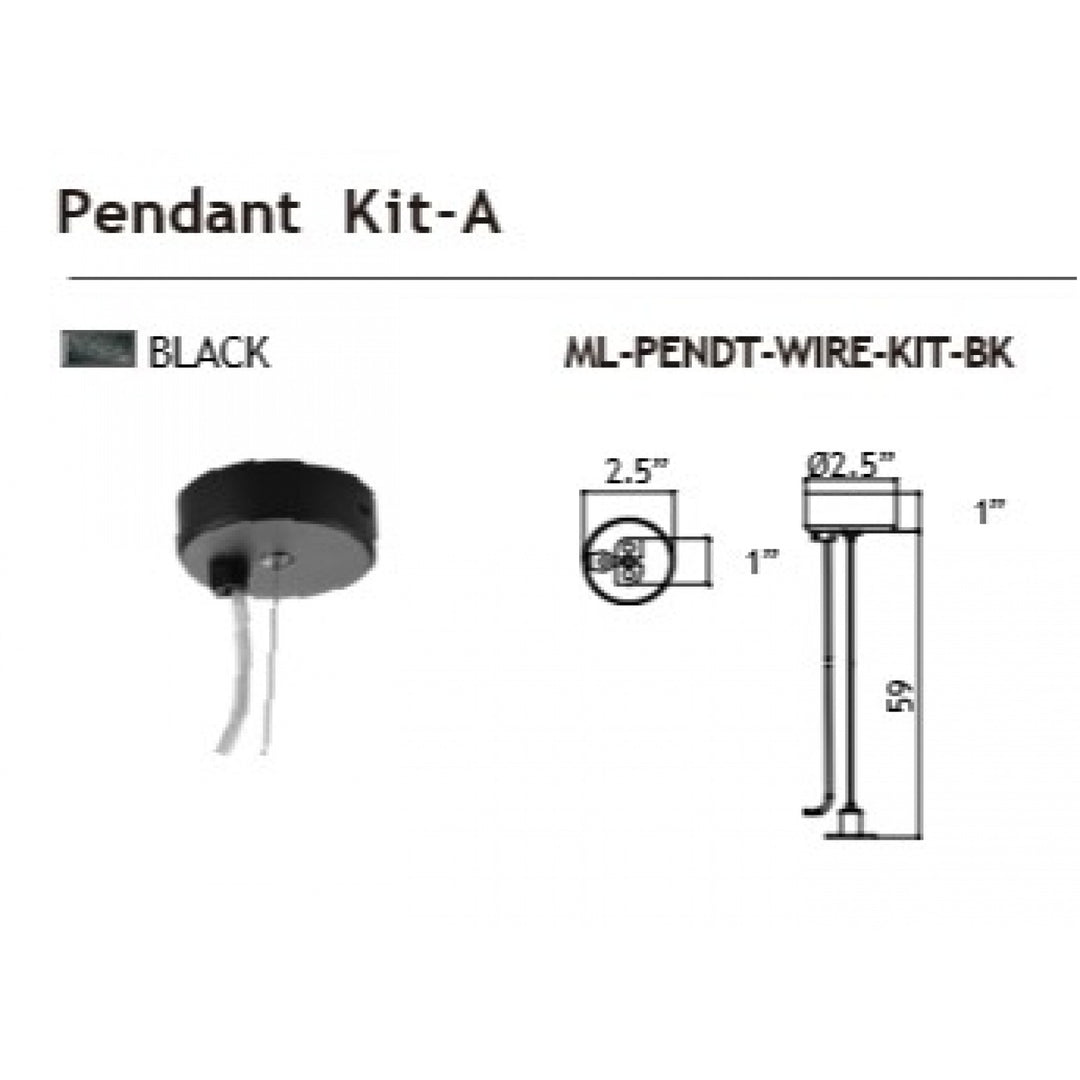 Magnetix Track Pendant Kit With Steel Support And Wire Cable by Avenue Lighting - view 2