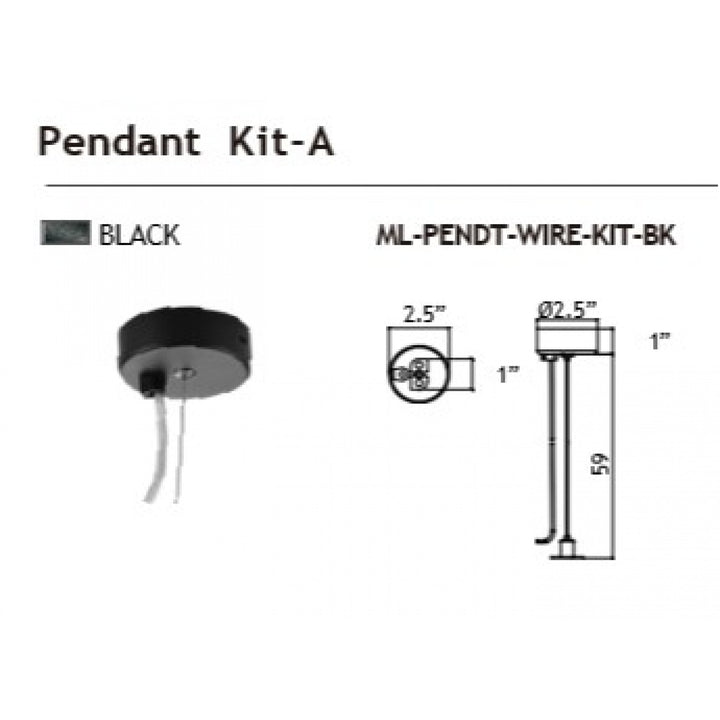 Magnetix Track Pendant Kit With Steel Support And Wire Cable by Avenue Lighting - view 2