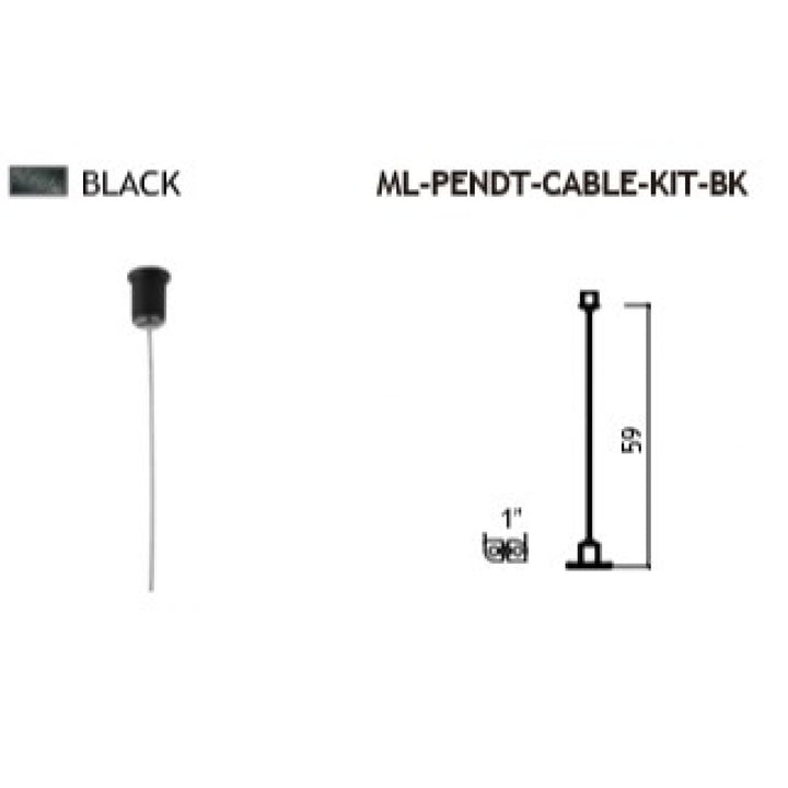 Magnetix Track Pendant Support Kit Without Canopy by Avenue Lighting - view 3