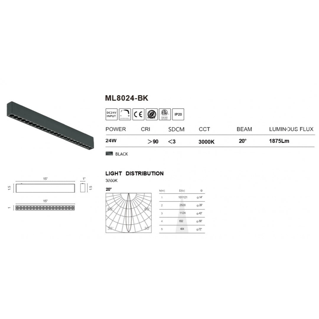 Magnetix Dotted LED Light 24-Watts by Avenue Lighting - view 3