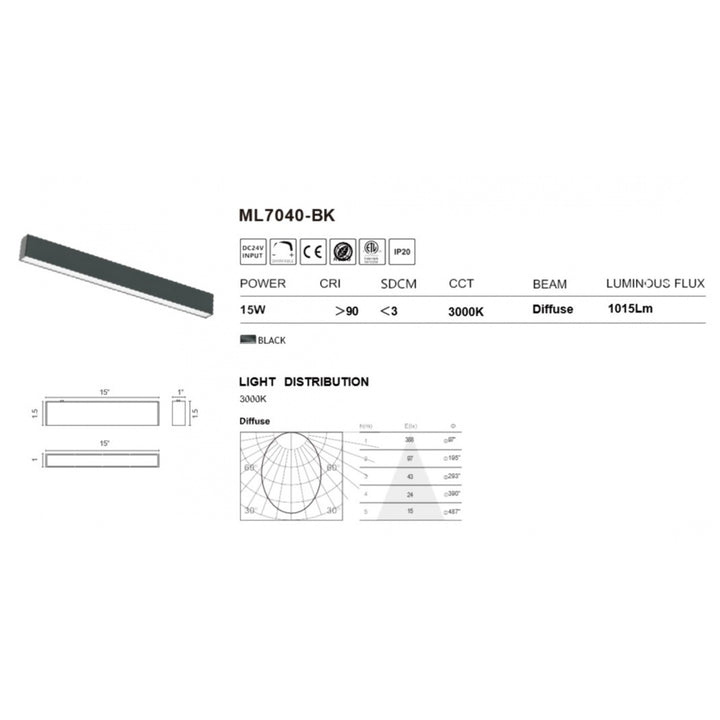 Magnetix Linear LED Light 15-Watts by Avenue Lighting - view 4