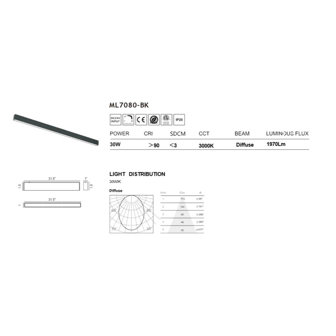 Magnetix Linear LED Light 30-Watts by Avenue Lighting - view 3