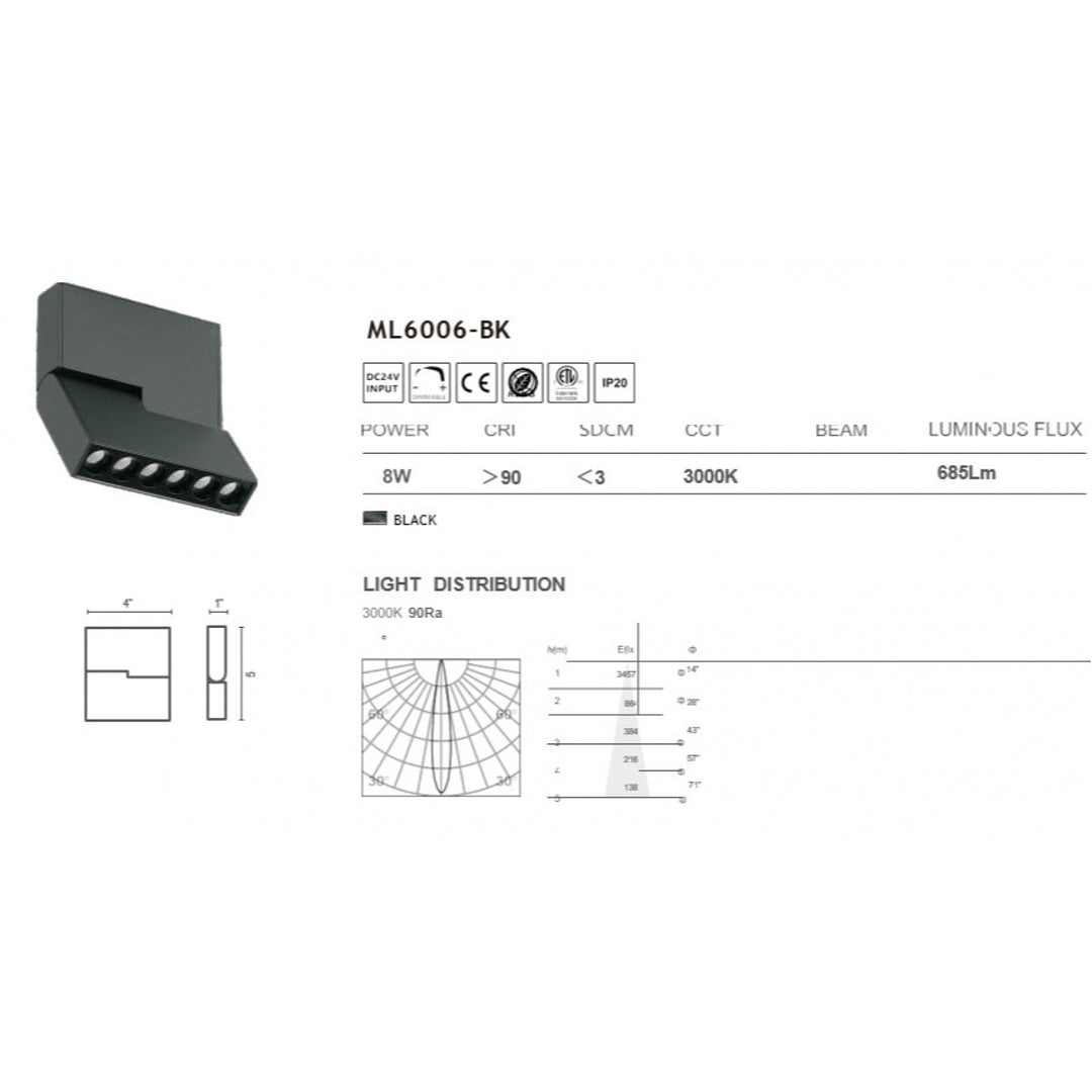 Magnetix Wide Foldable LED Light 8-Watts by Avenue Lighting - view 3