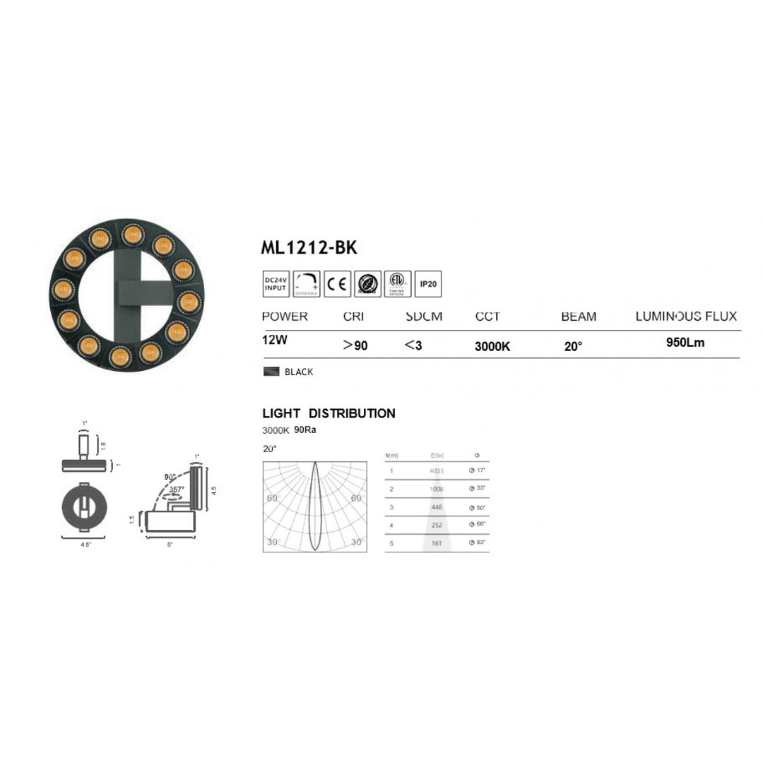 Magnetix Halo Round Dotted Light 12-Watts by Avenue Lighting - view 4