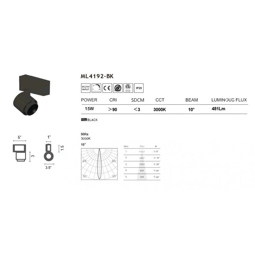 Magnetix Round Spot Light/Honeycomb Diffuser 15-Watts by Avenue Lighting