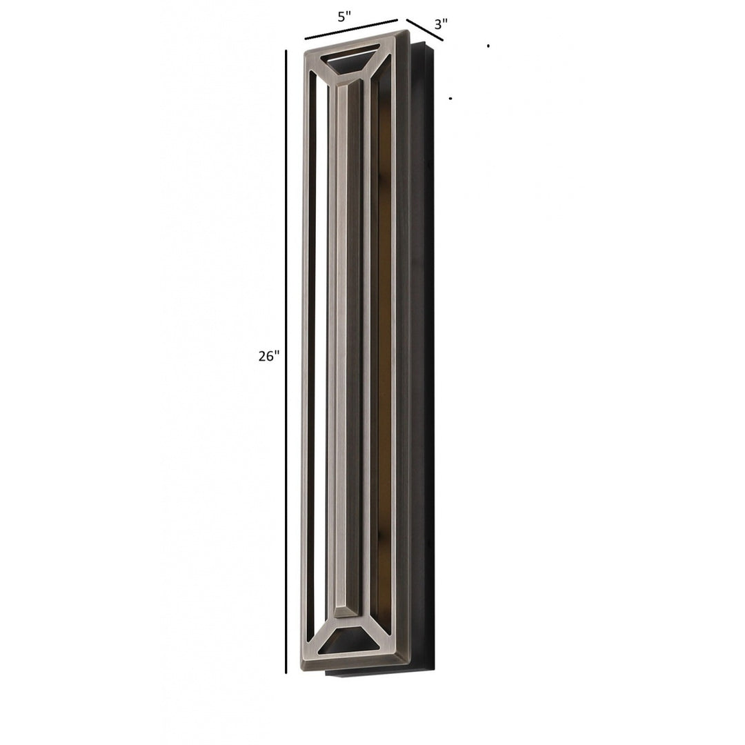 Avenue Outdoor 3-CCT LED Wall Sconce with Bronze Grid Cover by Avenue Lighting - view 5