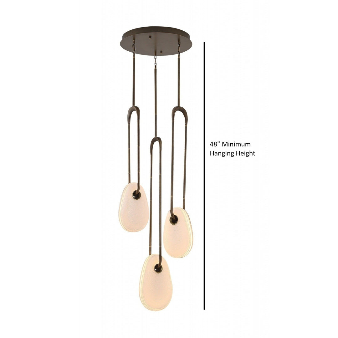 Palmea Oval White Glass LED Chandelier by Avenue Lighting - view 2