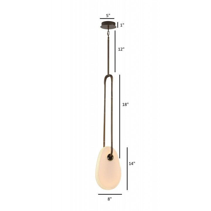 Palmea Oval White Glass LED Pendant by Avenue Lighting - view 5