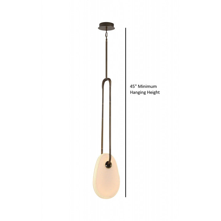 Palmea Oval White Glass LED Pendant by Avenue Lighting - view 4
