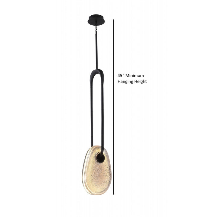 Palmea Oval Smoked Glass LED Pendant by Avenue Lighting - view 5