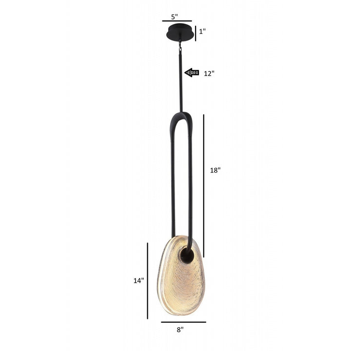 Palmea Oval Smoked Glass LED Pendant by Avenue Lighting - view 4