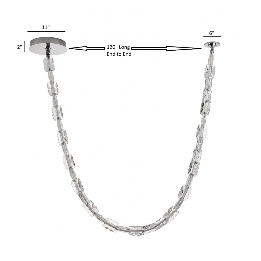 Monarch Clear Acrylic Strand LED Pendant by Avenue Lighting - view 2