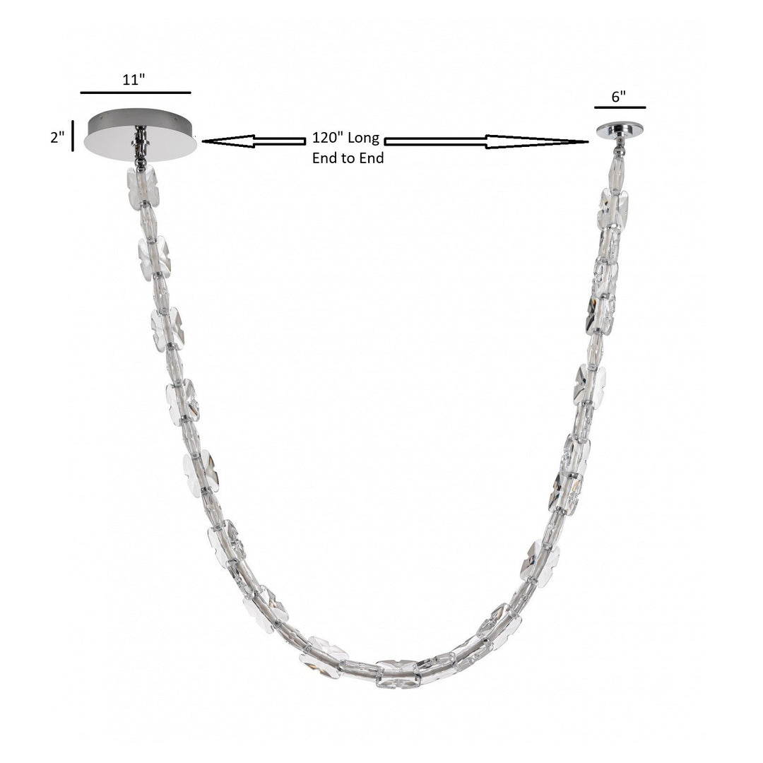 Monarch Clear Acrylic Strand LED Pendant by Avenue Lighting - view 2